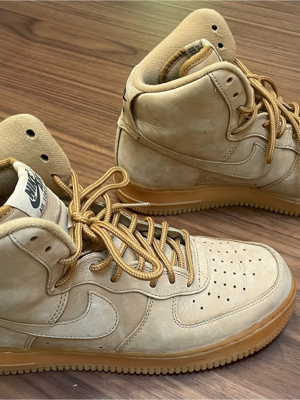 Men's High-Top Suede Sneakers in Wheat